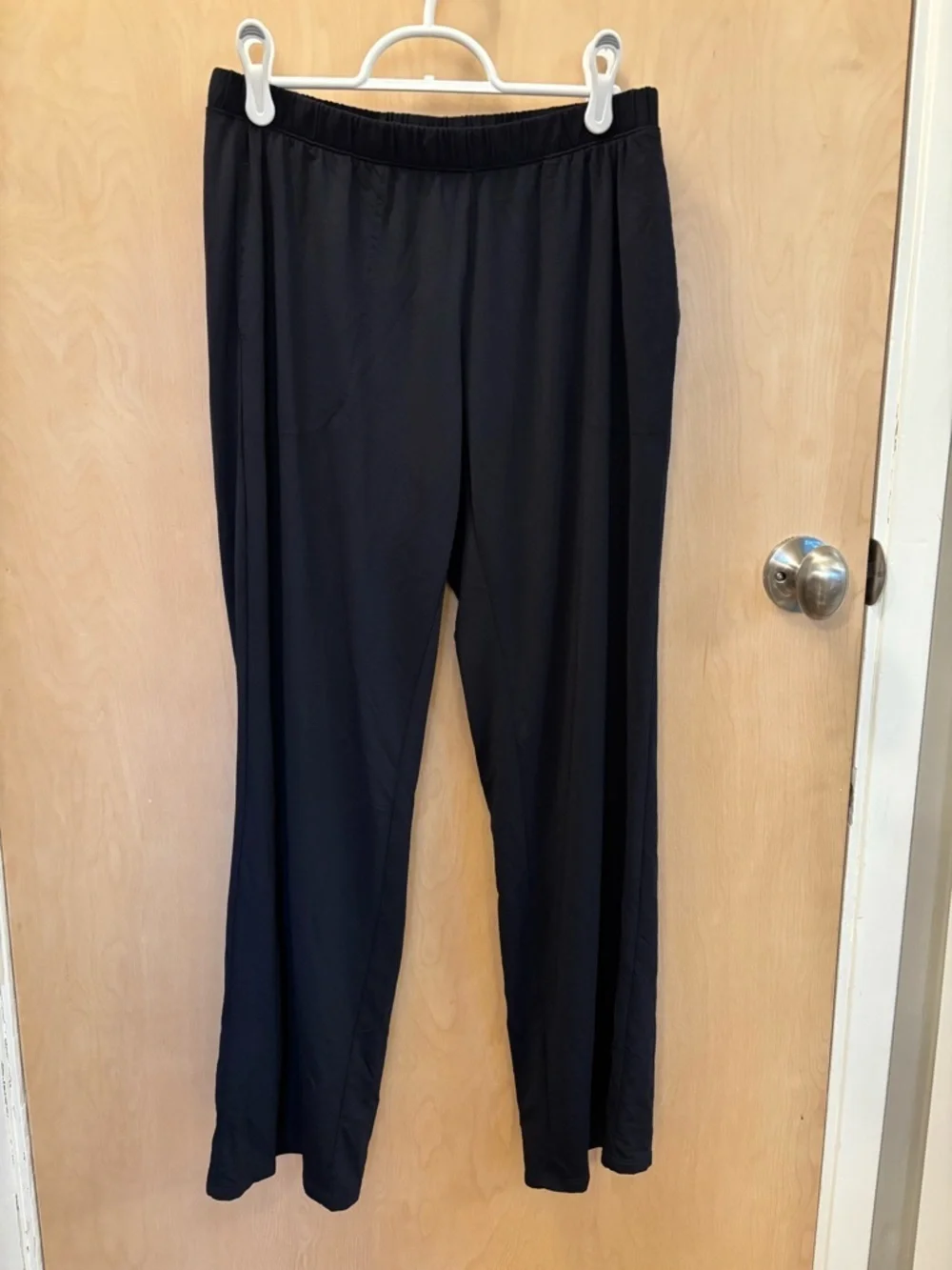 IBKUL Black Waffle Texture Size Small Pants Pull-On Stretch Gorpcore Lounge Soft